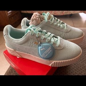 BRAND NEW CARINA EMBOSS PUMA SNEAKERS AQUA
